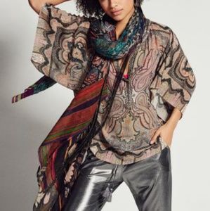 Calypso St. Barth Abolone paisley printed top